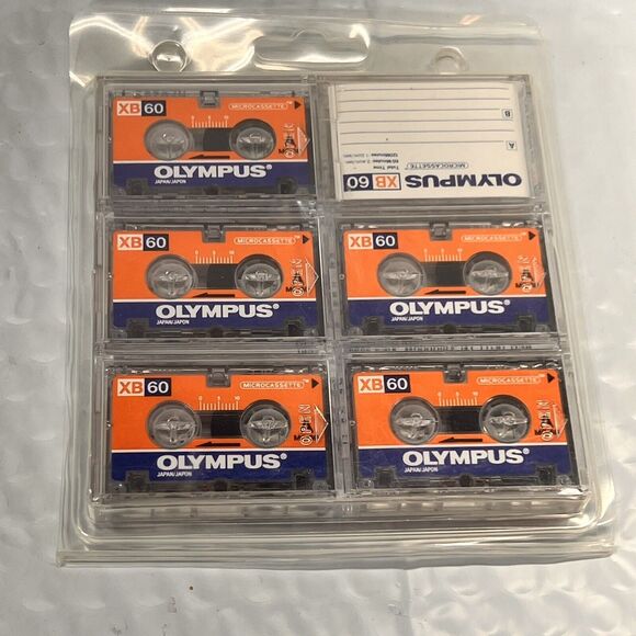 Olympus Microcassette Tapes XB60 6 Pk MC-60, 1 tape missing reusable package - Picture 6 of 9